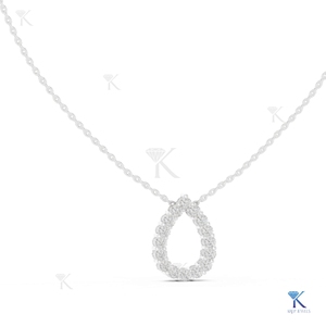 จี้เพชรทรงบริลเลียนต์แบบฝังเพชรเปิดหน้า 14K 18K ทองคำแท้ เครื่องประดับผู้หญิงสุดหรู ของขวัญ ขายส่ง ผู้จัดจำหน่าย B2B - Product Image 3
