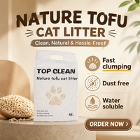 Litière pour chat en tofu en gros sous marque privée, fournisseur OEM, emballage personnalisé, litière agglomérante pour importateurs et détaillants d'animaux de compagnie