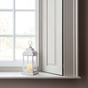 Faroles Portavelas de Metal Blanco Antiguo, Hechos a Mano, Modernos, Decoraciones Navideñas para el Hogar, para Colgar en el Suelo - Product Image 6
