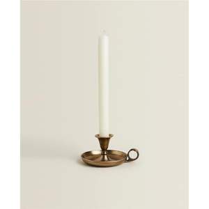 Chandelier vintage en laiton avec poignée, support métallique pour bougies coniques, pour la décoration intérieure, centre de table de mariage, plateau à bougies - Product Image 2