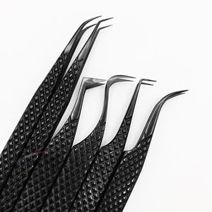 Pinzas para Pestañas RMI con Punta de Fibra de Plasma Negra, Pinzas para Volumen de Pestañas, Pinzas de 90 Grados para Extensión de Pestañas - Product Image 2