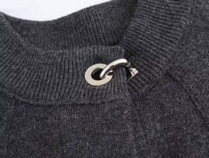 Suéter de Punto con Capucha para Mujer, Diseño Vintage, Transpirable, Casual, Otoño/Invierno 2026, Cuello Redondo, Nueva Moda - Product Image 3