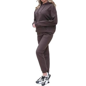 Wholesale Custom Logo Design Unisex Winter <b>Lounge</b> Wear Long <b>Pants</b> 2Pcs Suit Windproof Fitness Tracksuits for <b>Women</b> - Product Image 2