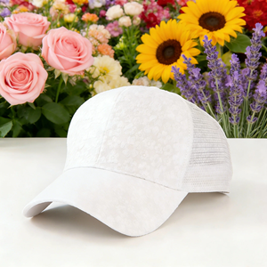 หมวกเบสบอล 5 ชิ้น ลายลูกไม้กันน้ำ ดีไซน์ตาข่ายทันสมัย สีสันปรับแต่งได้ หมวกกีฬากลางแจ้งสำหรับฤดูร้อน - Product Image 1