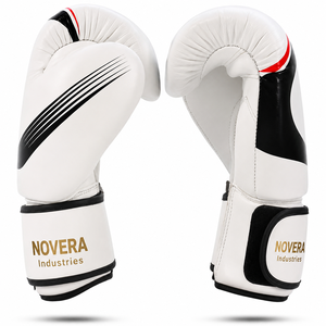 Gants de boxe personnalisés en cuir véritable pour l'entraînement au sparring, Muay Thai, Kickboxing, MMA, entraînement sur sac, fermeture à lacets, imperméables - Product Image 2