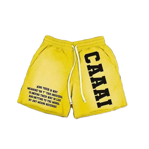 Pantalones Cortos de Felpa de Algodón Vintage Estilo Streetwear Personalizados con Lavado Ácido y Efecto Desgastado por el Sol, Estampados, para Niños Pequeños, Niños, Hombres y Mujeres - Product Image 2