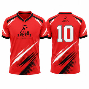 Camisetas de Fútbol para Hombre, Diseño Moderno, Cuello en V, Manga Corta, Transpirables, de Secado Rápido, 100% Poliéster, Colores y Tallas Personalizables, OEM/ODM - Product Image 2