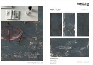 Carreaux de porcelaine aspect design, finition métallique, 60x120cm, 600x1200mm, format 24x48, pour une utilisation élégante sur les murs et sols intérieurs. - Product Image 3