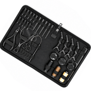 Kit d'outils pour extensions de cheveux à micro-perles noires très vendues - Modèle : Pinces, anneaux, dispositifs de fixation, outils personnalisés pour la pose de perles, direct usine - Product Image 4