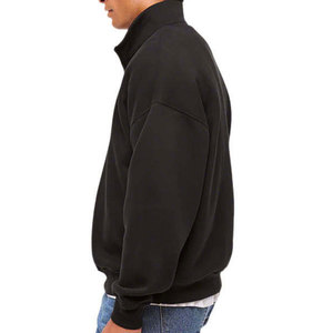 <b>Men's</b> Black <b>Pullover</b> Sweatshirt Regular Fit O-Neck 100% Cotton Fleece Long Sleeve Winter Wear - Product Image 4