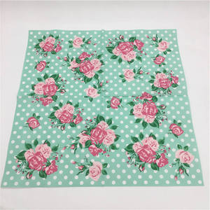 Wholesale 1/4 Folded Virgin White Cocktail <b>Paper</b> Napkin High Quality 2 Ply Printed <b>Color</b> <b>Tissue</b> in Bag Style - Product Image 3