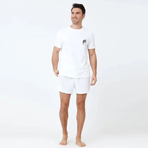 Conjunto Deportivo Personalizado con Logotipo de Marca para Hombre, Estilo Hip Hop, Pantalones Cortos y Camiseta de Verano, Etiqueta Privada - Product Image 1