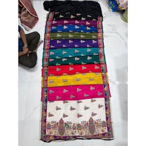 Sari de viscosa pura estampado más vendido, tela de primera calidad para la colección de bodas, disponible a precio de fábrica. - Product Image 6