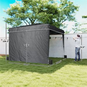 Tenda Nera Portatile per Riparo dalla Pioggia, Tettoia per Auto, Copertura Parasole - Product Image 6