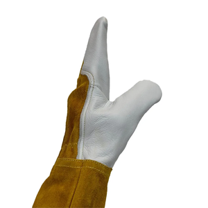 Gants de soudage à manches longues de qualité supérieure, gants de soudage TIG en cuir de vachette industriel de qualité supérieure, résistants au feu, pour la sécurité au travail - Product Image 3