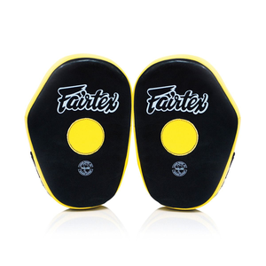 Professional Boxing Focus Mitts Customizable Yellow Black Leather PU Durable for MMA Muay Thai Kickboxing - Product Image 2