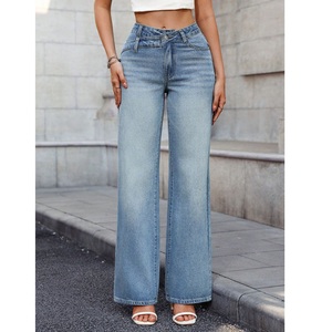 Best Selling High Waist Stretch Pencil <b>Pants</b> for Plus Size Adults Women's Casual Solid Style Thin Fit Jeans Export From BD - Product Image 1