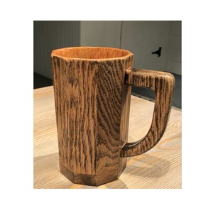 Copa de Madera Natural Hecha a Mano NOBLE INDIAN EXPORT con Tallo Pulido, Diseño Moderno Ecológico, Agarre Ergonómico y Multifuncional - Product Image 6