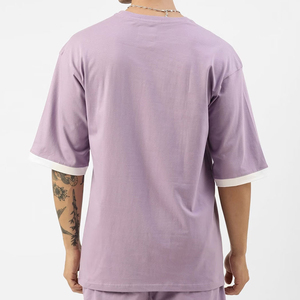 Ensemble de vêtements pour hommes en coton personnalisé pour l'été, OEM, avec t-shirt à manches courtes en coton respirant et short assorti - Product Image 5