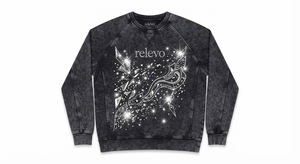 Sudadera Relevo para Hombre con Pedrería, Cuello Redondo, Manga Raglán, Estilo Casual, Tejido Negro, Corte Regular, Estilo Otoñal - Product Image 6
