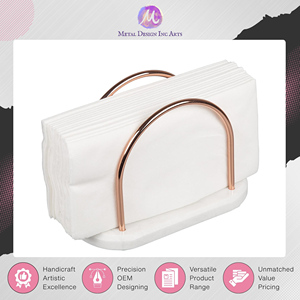 Expertos en la Venta de Porta Servilletas de Mármol Blanco y Hierro Forjado |   Elegante Accesorio Decorativo para Mesa y Hogar a un Precio Excelente - Product Image 2
