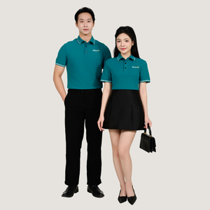 Polos OEM ODM unisex multicolor 65 algodón 35 tela de poliéster precio asequible para uniformes de trabajo y venta al por menor - Product Image 4