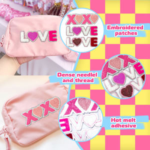 Parches Bordados Personalizados con Logotipo de Fábrica, Apliques de Chenilla Termoadhesivos para Ropa, Bolsos, Gorras, Sombreros y Prendas - Product Image 4