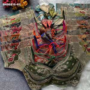 Colección Premium, Nueva Variedad de Ropa de Boda, Blusa de Seda Cosmos con Bordado, Conjunto Listo para Usar, Compras Étnicas en Línea en India - Product Image 6