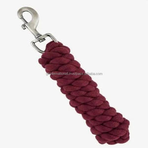 Corde de trelage pour cheval en nylon tressé 100% durable, faite à la main, avec mousqueton réglable en nickel ou en laiton - Product Image 2