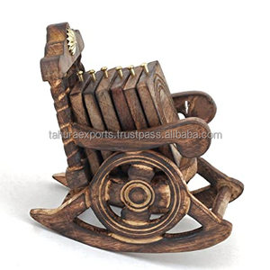 Newest Kitchen and Tabletop Acacia Mango Wood Coaster New Fancy Design Best Quality Wooden Coasters Home Decoration for Use - Product Image 5