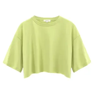 Camisetas Cortas Básicas Ajustadas de Último Diseño para Mujer en Venta, Tops Cortos para Mujer en Todos los Colores y Tallas - Product Image 2