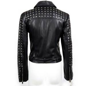 Comfortable Winter Wear Women <b>Leather</b> <b>Jacket</b> Regular Double Stitching Inside Pocket Wind Resistant Customized <b>Leather</b> <b>Jacket</b> - Product Image 2