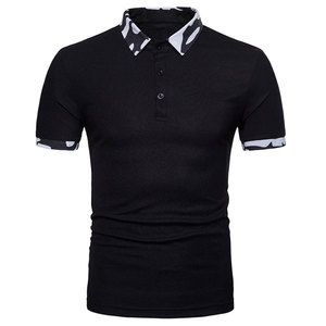 Chemise décontractée pour homme en coton respirant, jersey à séchage rapide, col carré, anti-plis, personnalisable avec logo, impression numérique – Vente en gros - Product Image 3