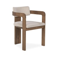 Fauteuil en teck massif de haute qualité, écologique, durable, avec rembourrage doux, dossier ergonomique, chaise de salle à manger moderne, mobilier pour la maison