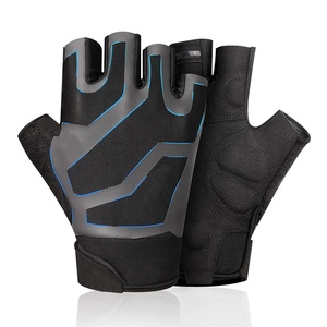 Guantes de levantamiento de pesas con logo personalizado para gimnasio, hombres, mujeres, entrenamiento, fitness, en color sólido. - Product Image 6