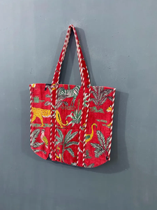 กระเป๋าโท้ทผ้าฝ้ายลายควิลท์สีพื้นแบบ Peacock พร้อมซิปปิด หูหิ้วยาว สำหรับไปทะเล ช้อปปิ้งประจำวัน เดินทาง ขายปลีก และเป็นของขวัญ - Product Image 2