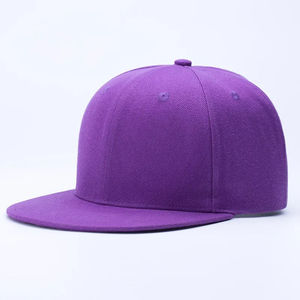 Casquette Snapback sans logo avec broderie en relief, style streetwear, visière plate, hip-hop, couvre-chef athlétique, casquettes modernes en gros - Product Image 2