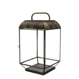 Portavelas de Metal Antiguo con Diseño Superior y Vidrio Templado para Iluminación Profesional - Product Image 4