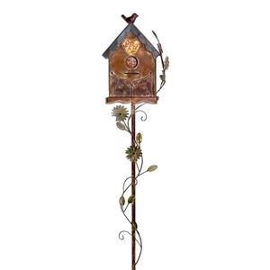 Nichoir pour oiseaux, best-seller, en métal résistant à la rouille, avec finition thermolaquée, abri suspendu pour l'extérieur, adapté aux petits oiseaux. - Product Image 1