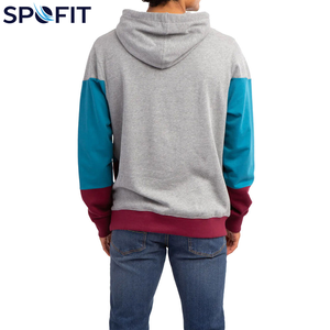 Sweat-shirts pour hommes 100% coton molletonné de haute qualité, pull à capuche grande taille, confortable, streetwear d'hiver, uni, couleur contrastée - Product Image 3