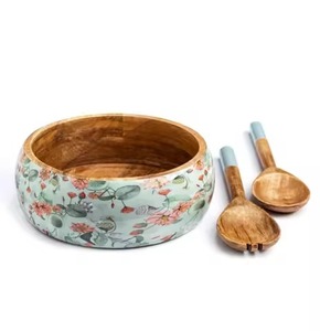 Tazón de Madera con Diseño Esmaltado, Vajilla para Restaurantes y Servicios de Catering, Accesorios para el Hogar, Tazón para Servir Ensaladas - Product Image 5