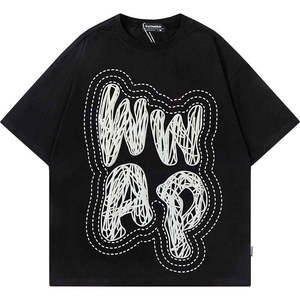 เสื้อยืดทรงใหญ่ Heavyweight สำหรับผู้ชาย พิมพ์ลายกราฟิกสุดหรู ทรงบ็อกซี่ ตัดสั้น ซักย้อมสีแบบ Acid Wash - Product Image 3