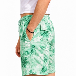 Shorts de bain pour hommes, été, plage, solides, séchage rapide, respirants, écologiques, logo personnalisé, sublimation, cordon de serrage - Product Image 4