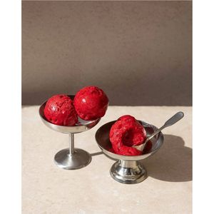 Moderno Plato de Metal Plateado para Helado, Tazón de Postre con Pedestal, Plato para Sorbete de Acero Inoxidable, Vajilla de Lujo para Restaurantes, Hoteles, Fiestas y Buffets - Product Image 3