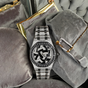 Signature Collection Moissanite Watch-Diseño único B & W Moissanite Watch que pasa Diamond Tester, Statement Watch India - Product Image 3