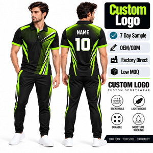 Conjunto de Uniforme de Cricket Sublimado Personalizado 100% Poliéster, Nuevo Modelo de Diseño en Línea - Product Image 1