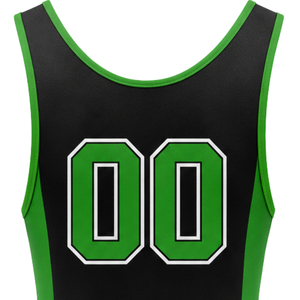<b>Men</b> Green Black Sublimated <b>Wrestling</b> <b>Singlet</b> Polyester Lightweight <b>Wrestling</b> Sportswear Athletic Team Uniform Performance - Product Image 5