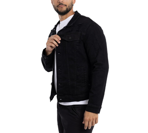 Premium Quality <b>Denim</b> Jacket Custom Logo Cotton Fabric Bulk Order Men Stylish Casual Streetwear Top Selling Vintage Winter <b>Coat</b> - Product Image 1