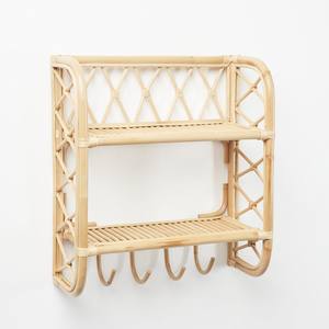 Estante de Exhibición de Mimbre Ecológico para Niños, Estante de Almacenamiento para Guardería Montado en la Pared, Estante Hecho a Mano Natural, Precio de Fábrica al por Mayor - Product Image 5