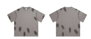 เสื้อยืดคอตตอน 100% 285 แกรม ทรงหลวม ไหล่ตก สำหรับผู้ชาย ลวดลายสาดสี  รับสกรีนโลโก้ ไซส์ใหญ่ เหมาะสำหรับเล่นกีฬาและกิจกรรมกลางแจ้ง - Product Image 6